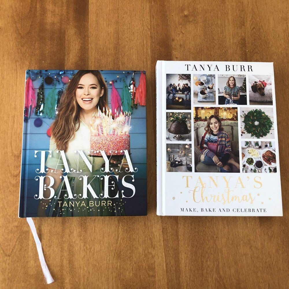 Tanya Burr Cookbook Lot Tanya Bakes Tanya's Christmas Hardcover LIKE NEW